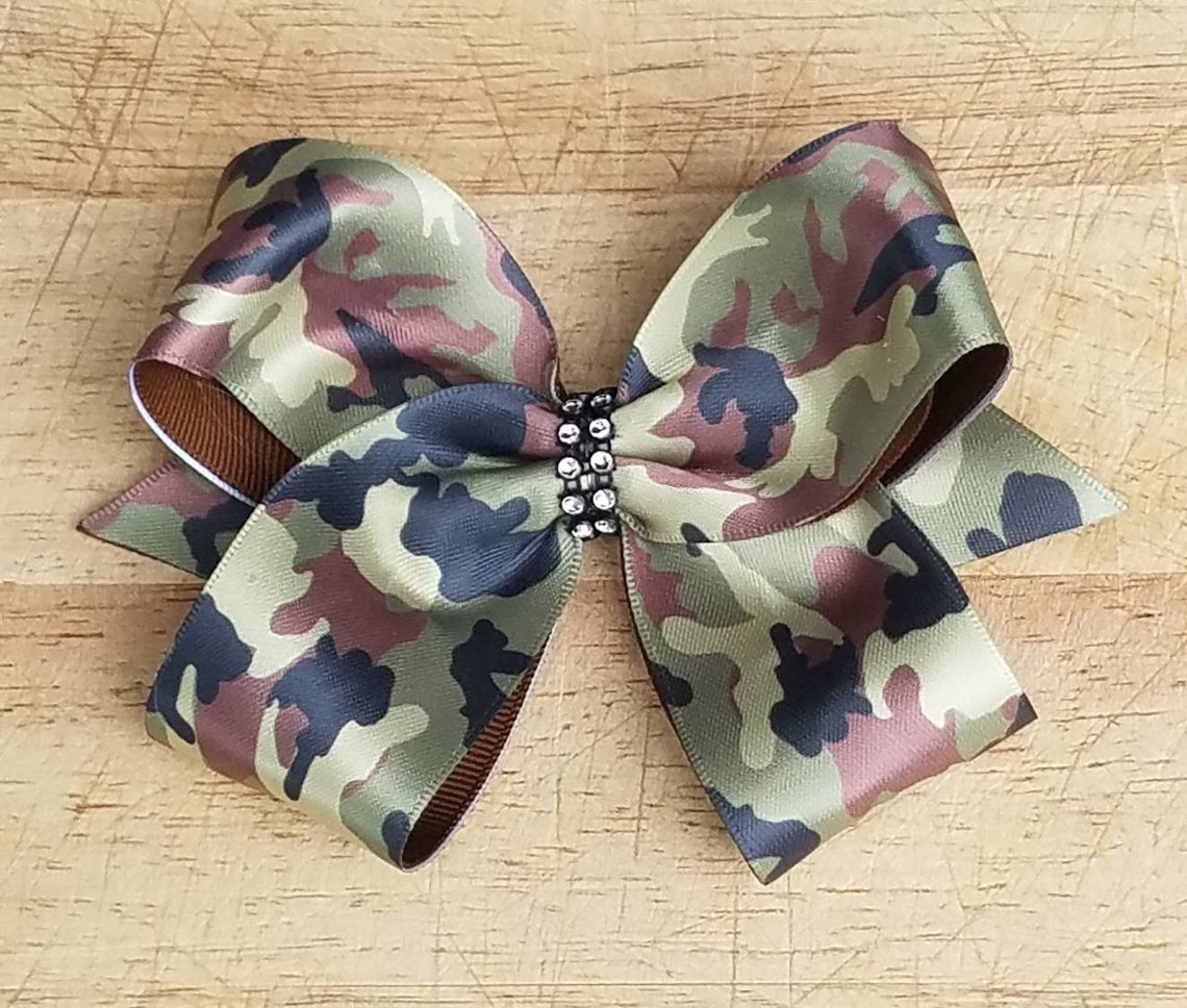 Green Camouflage Hair Bows Pink Camouflage Hair Bows Pink Etsy