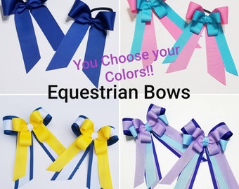 U Choose Equestrian Hair Bows Horse Show Bows 4 Hair - Etsy