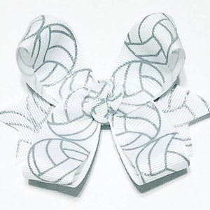 Volleyball Hair Bows - Volleyball - Volleyball Bows - Team Hair Bows - Sports Hair Bows - 4&quot; Hair Bows