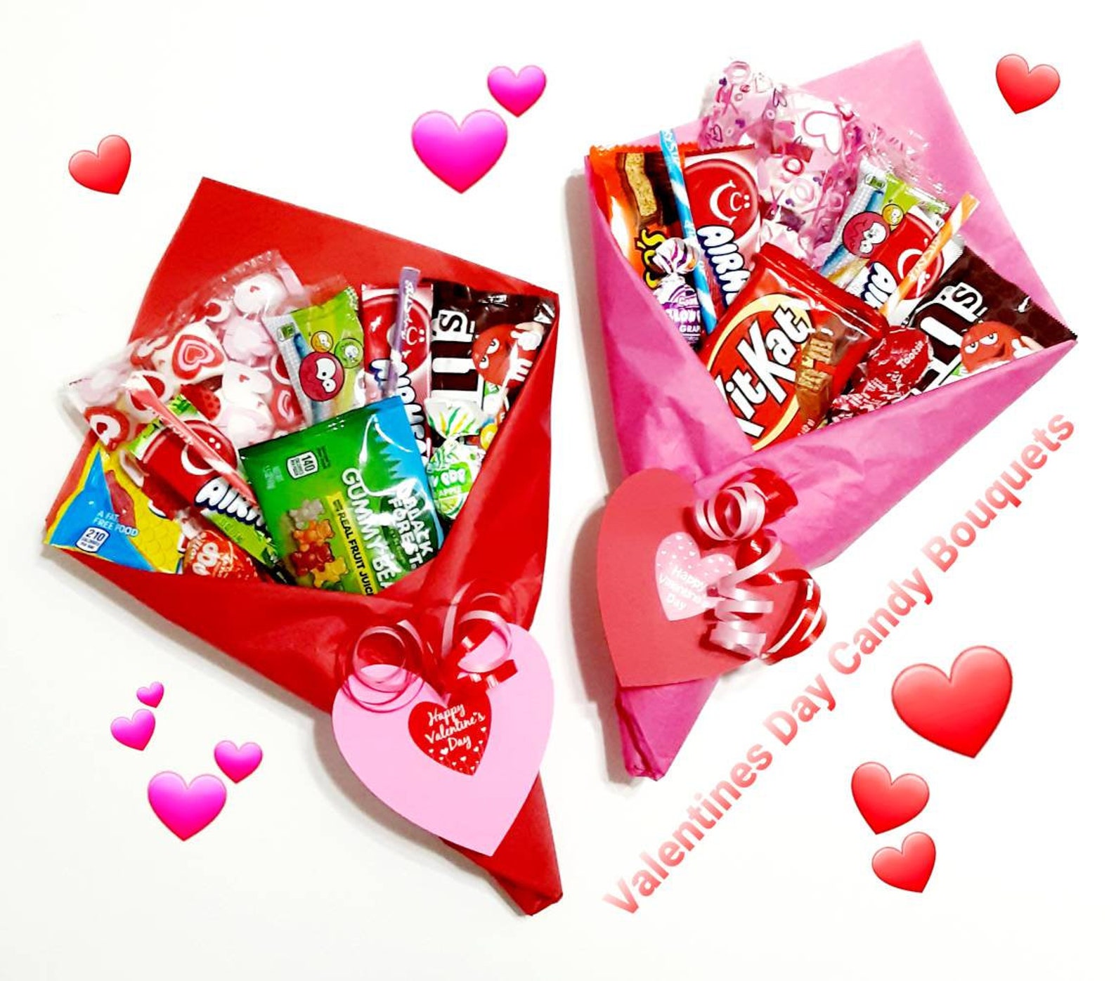 Valentine's Day Candy Bouquets Valentine Candy You Pick Etsy