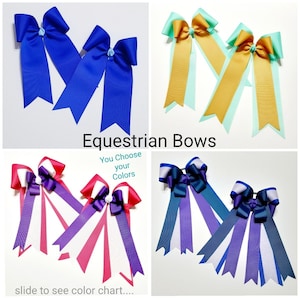 U Choose Equestrian Hair Bows - Horse Show Hair bows - Horse bows -Equestrian bows - Horseback riding bows - Equestrian show bows