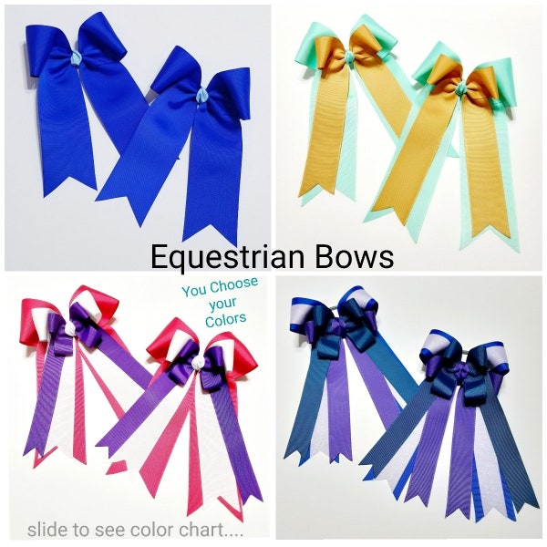 U Choose Equestrian Hair Bows - Horse Show Hair bows - Horse bows -Equestrian bows - Horseback riding bows - Equestrian show bows