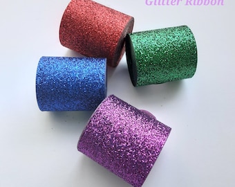Glitter Ribbon - 1 1/2" Ribbon, Sold by the Yard