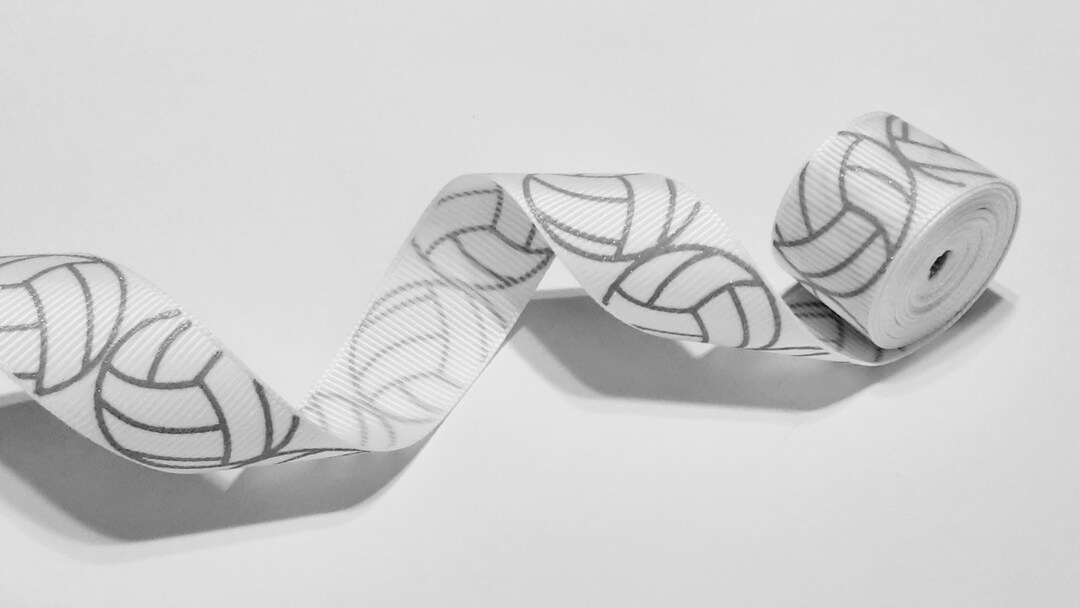 7/8 Volleyball Ribbon Volleyball Print Ribbon Ribbon Etsy