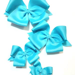 Türkise Haarschleifen - Schleifen - Haarschleifen - Haarschleifen für Mädchen - 5 &quot;Haarschleifen - Blaue Schleifen