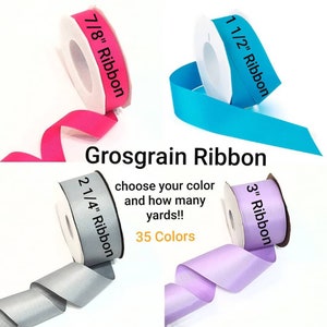 Grosgrain Ribbon sold by the Yard - Grosgrain Ribbons - Wholesale Ribbons - Ribbon for Sale - Ribbons - Hair Bow Ribbons - Bows