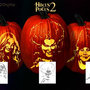 Hocus Pocus Pumpkin Carving Pattern digital download