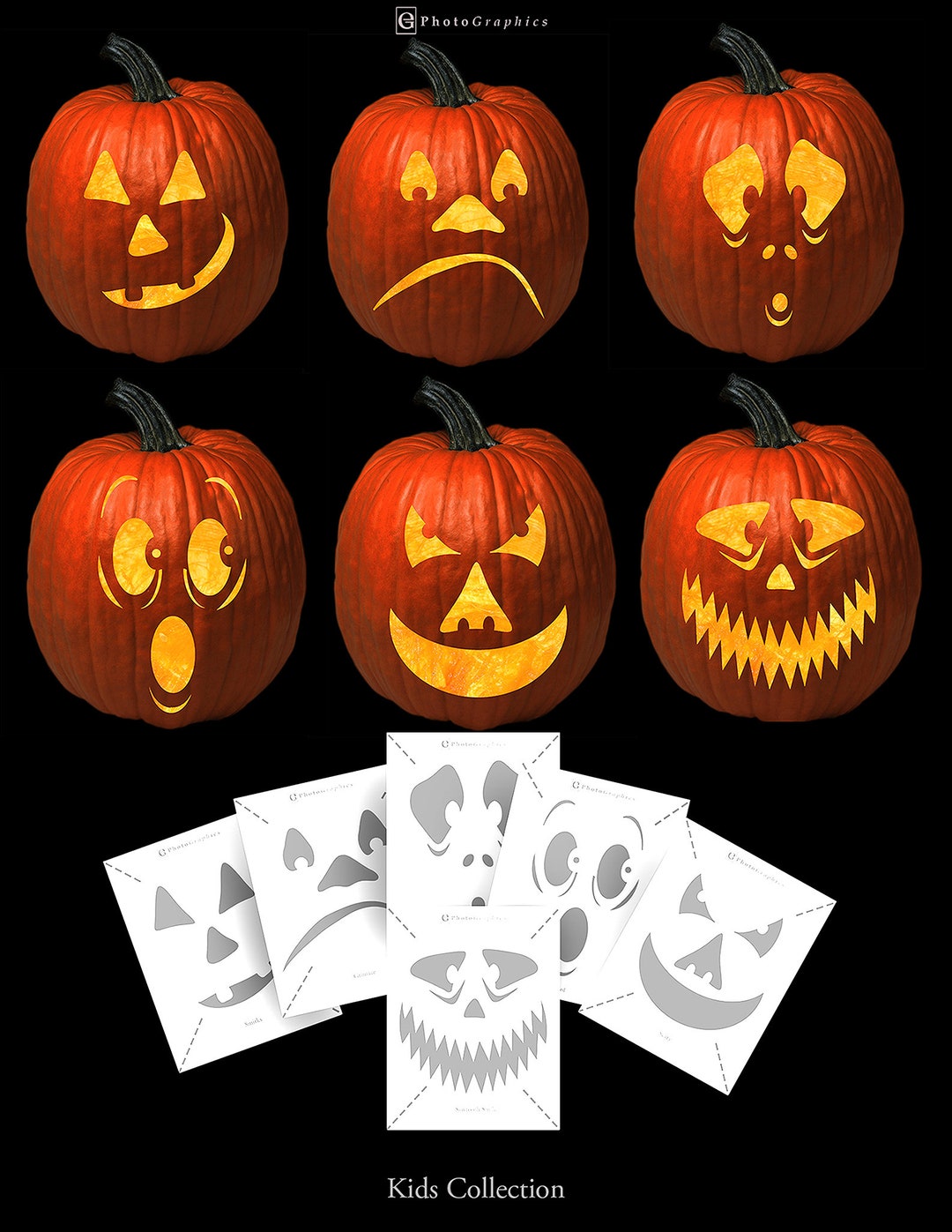 Pumpkin Carving Kid Collection Printable Digital Download Etsy Pumpkin Carving Kid Collection Printable Digital Download Etsy