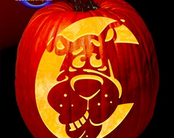Scooby Doo-pumpkin carving pattern/stencil instant digital download