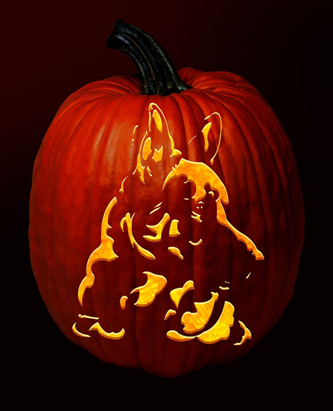 Shepherd Pumpkin Carving Pattern Digital Download