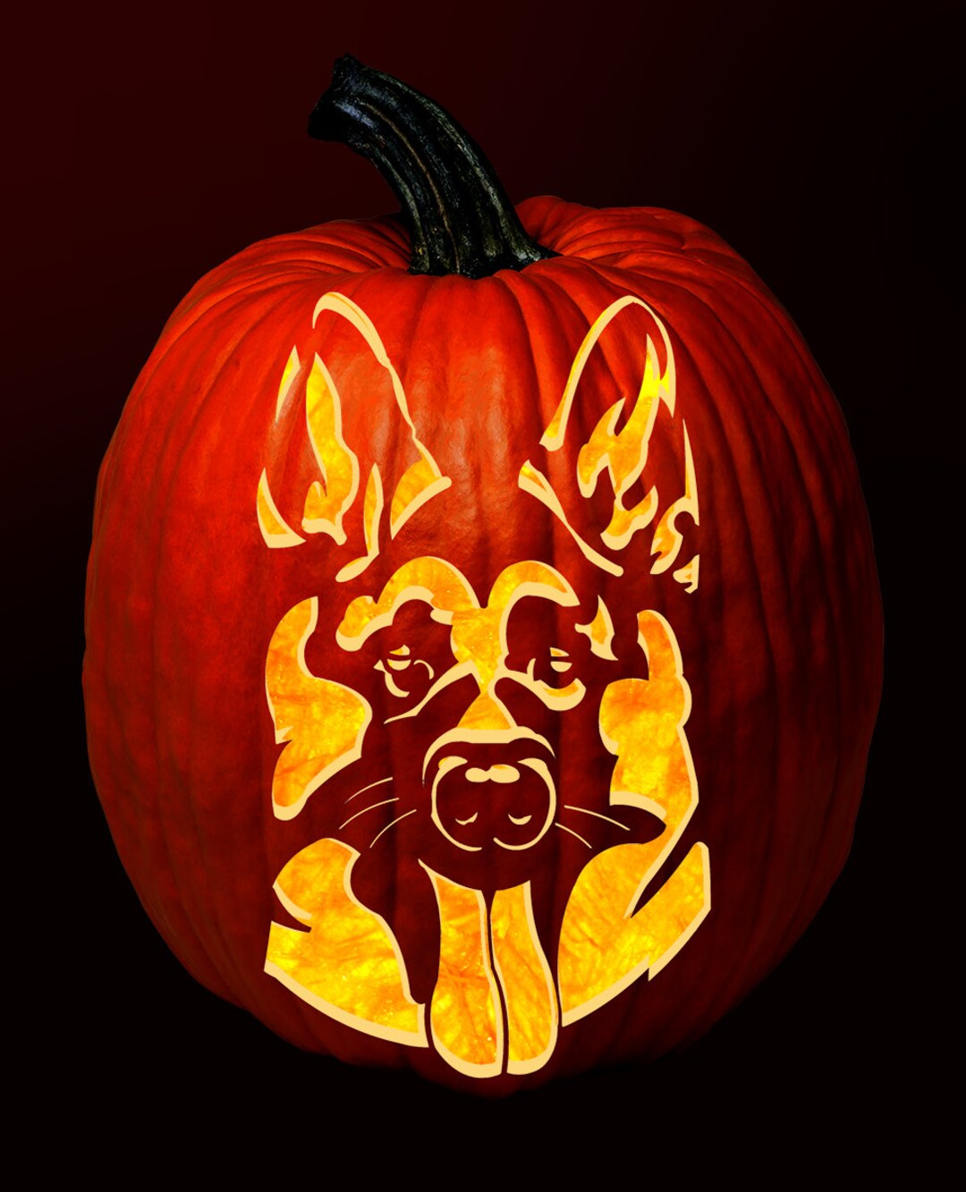 Shepherd Pumpkin Carving Pattern Digital Download