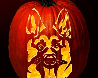 Shepherd- Pumpkin Carving Pattern Digital Download