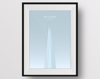 The Shard - London - Peak Portraits Series Digital Art Illustration Poster Print