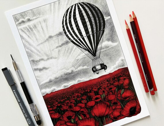 Poppy hot air balloon sale