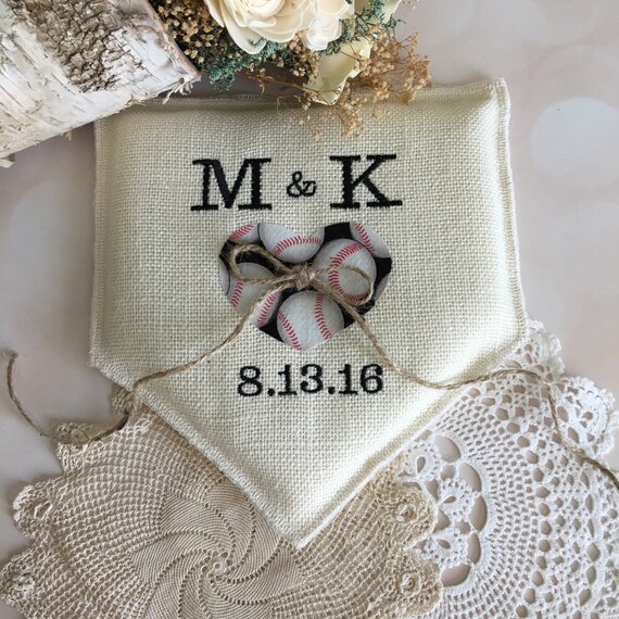 Baseball Wedding Ring Pillow Ring Bearer Pillow Etsy