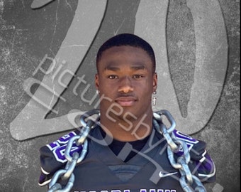 Printed Vinyl Football High School Custom Sports Banner - Senior Sports Banners - Sports Team Banner - Senior Night Gifts ~ Graduation ideas