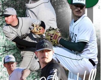 Printed Vinyl + FREE Social Media Digital Baseball Custom Sports Banner - Senior Sports Banners - Senior Night Gifts ~ Graduation ideas
