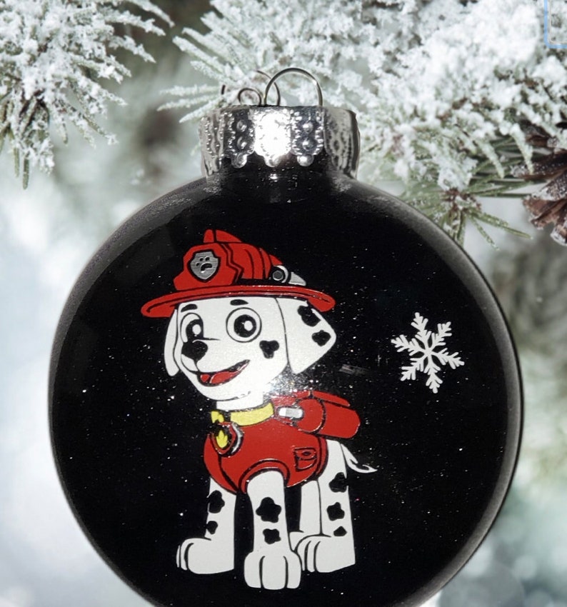 Paw Patrol Christmas Ornament Marshall Christmas Bulb Etsy
