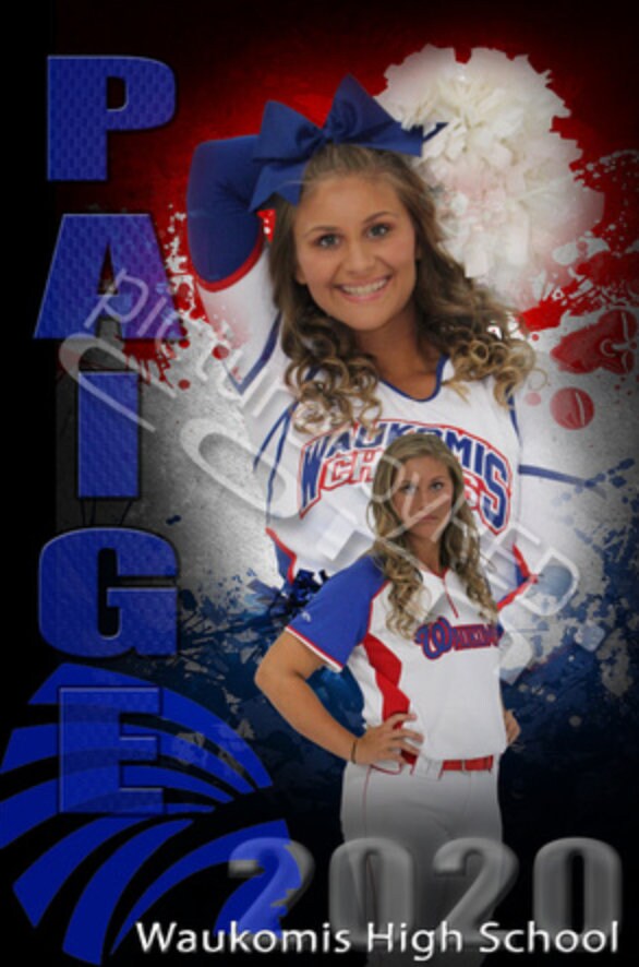 Printed Vinyl Banners, Cheer Leader Banner, Cheerleader Banner, Senior Sports Banners, Senior Night Gifts ~ Graduation ideas, sports Banner