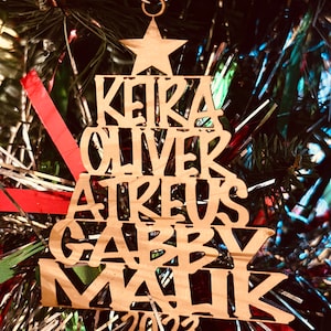 Unique personalized Name Christmas Tree Ornament, 2023 Ornament,  Tree Ornament - Personalized Winter Decorations and Gifts