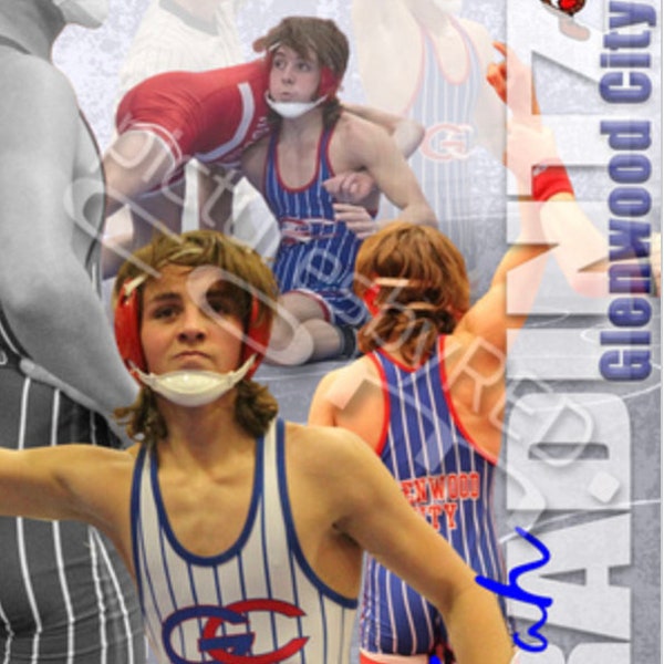 Wrestling Senior Banner Etsy