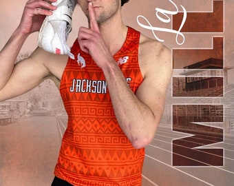 Printed Vinyl + FREE social media digital Track and Field Custom Sports Banner - Senior Sports Banners - ~ Graduation ideas- senior gifts