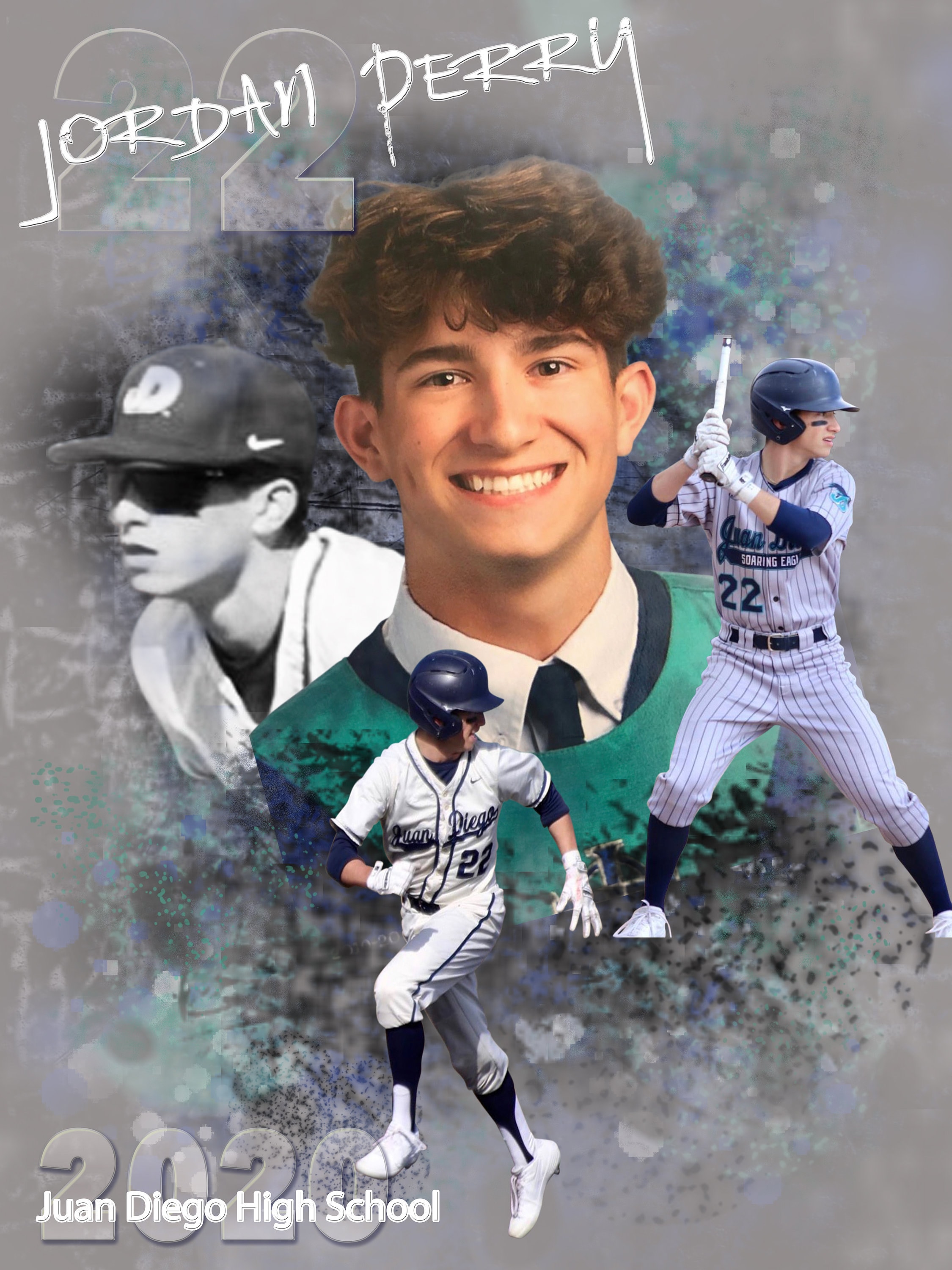 Printed Vinyl + FREE Social Media Digital Baseball Custom Sports Banner - Senior Sports Banners - Senior Night Gifts ~ Graduation ideas