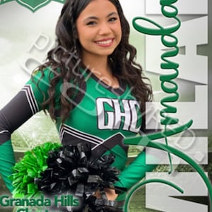 Printed Vinyl Banners - Cheer Leader Sports Banner - Senior Sports Banners - Cheerleader Banners ~ Graduation ideas - sport banners
