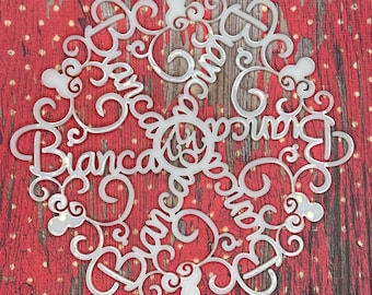 Unique Personalized 2024 Snowflake Ornament made with choice of Name from acrylic
