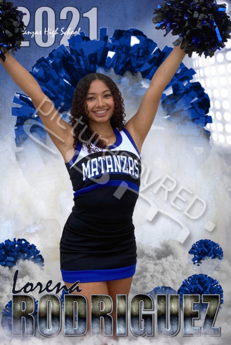 Printed Vinyl Cheer Leader Custom Sports Banner Senior Etsy