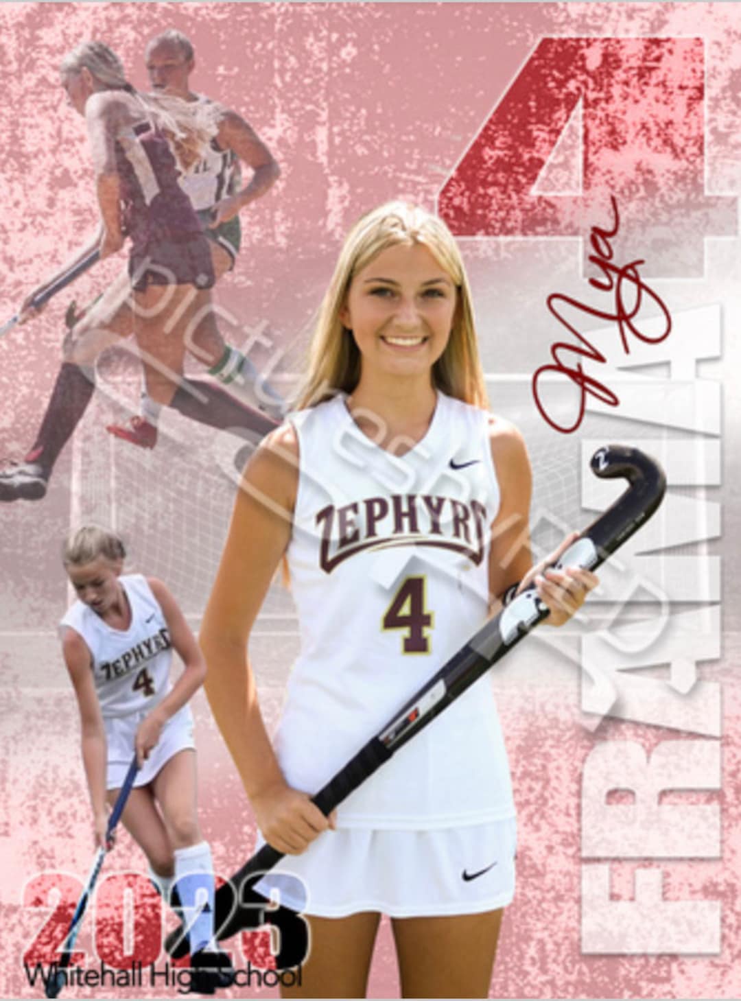 Printed Vinyl Field Hockey Custom Sports Banner Senior Sports Banners