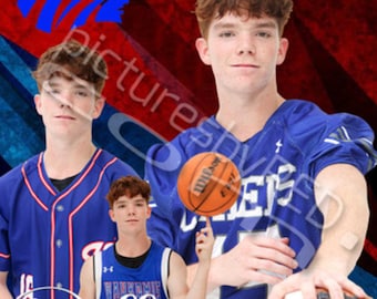 Printed Vinyl Football High School Custom Sports Banner - Senior Sports Banners - Sports Team Banner - Senior Night Gifts ~ Graduation ideas