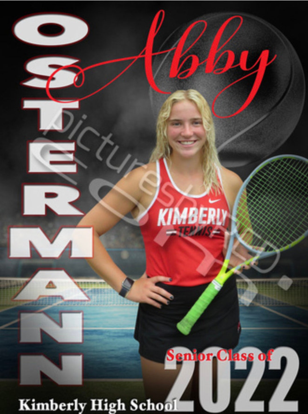 Printed Vinyl Tennis Custom Sports Banner Senior Sports Banners Senior  Night Gifts Graduation Ideas Canada