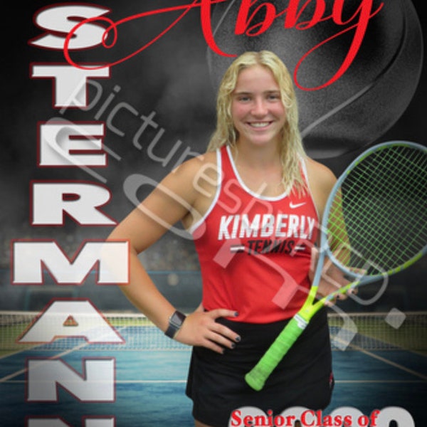 Printed Vinyl Tennis Custom Sports Banner - Senior Sports Banners - Senior Night Gifts ~ Graduation ideas