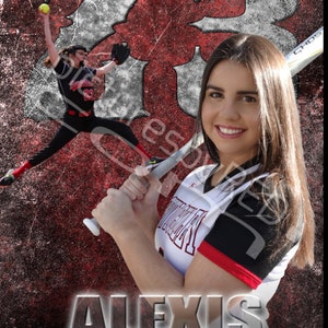 Printed Vinyl Softball Custom Sports Banner Senior Sports Banners Senior Night Gifts Graduation ideas image 6