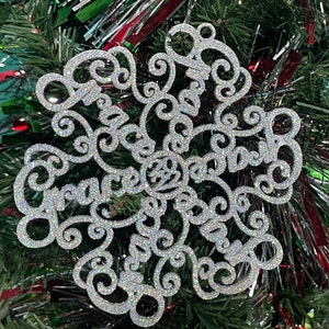 Name Snowflake Ornament, 2024 Ornament,  NameFlake Ornament, Snowflake Ornament, Name Ornament, snowflakes Ornament, Snowflake name