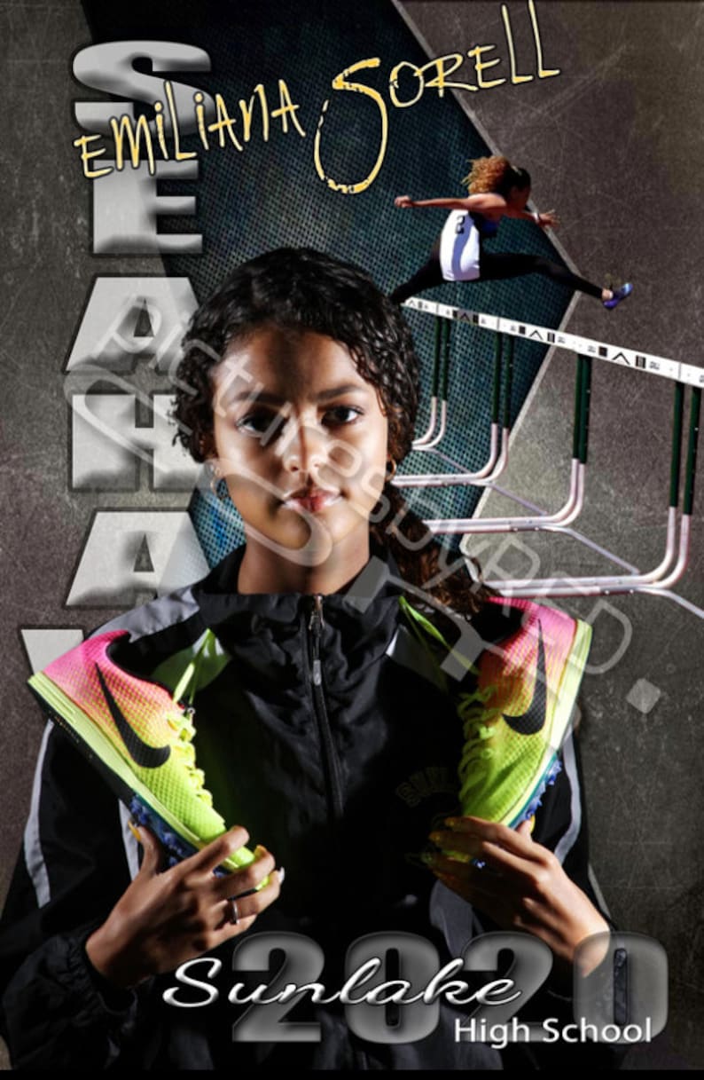 Printed Vinyl Track and Field Custom Sports Banner Senior | Etsy