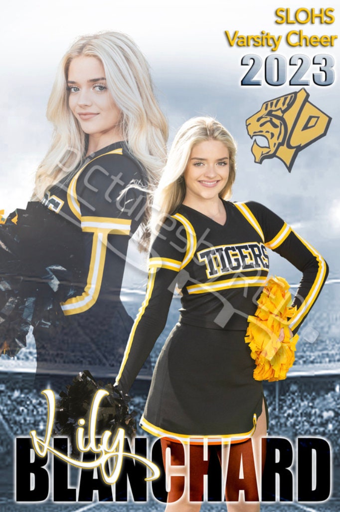 Double Sided Printed Vinyl Cheer Leader Custom Sports Banner - Senior Sports Banners - Senior Night Gifts ~ Graduation ideas