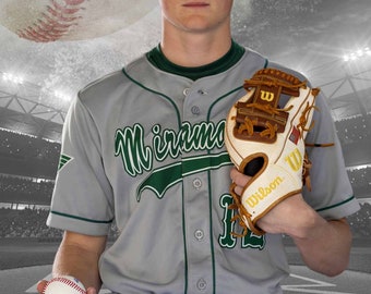 Printed Vinyl + FREE Social Media Digital Baseball Custom Sports Banner - Senior Sports Banners - Senior Night Gifts ~ Graduation ideas