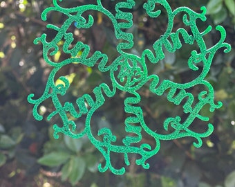 Custom Name Snowflake Ornament, 2024 Ornament,  Unique NameFlake Christmas Tree Ornament