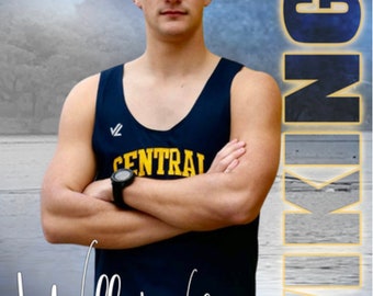 Printed Vinyl + FREE Social Media Digital Crew Rowing Sports Banner ~ Senior Night Gifts ~ Graduation ideas Custom Banners