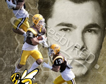 Printed Vinyl Football Custom Sports Banner - Senior Sports Banners - Senior Night Gifts ~ Graduation ideas