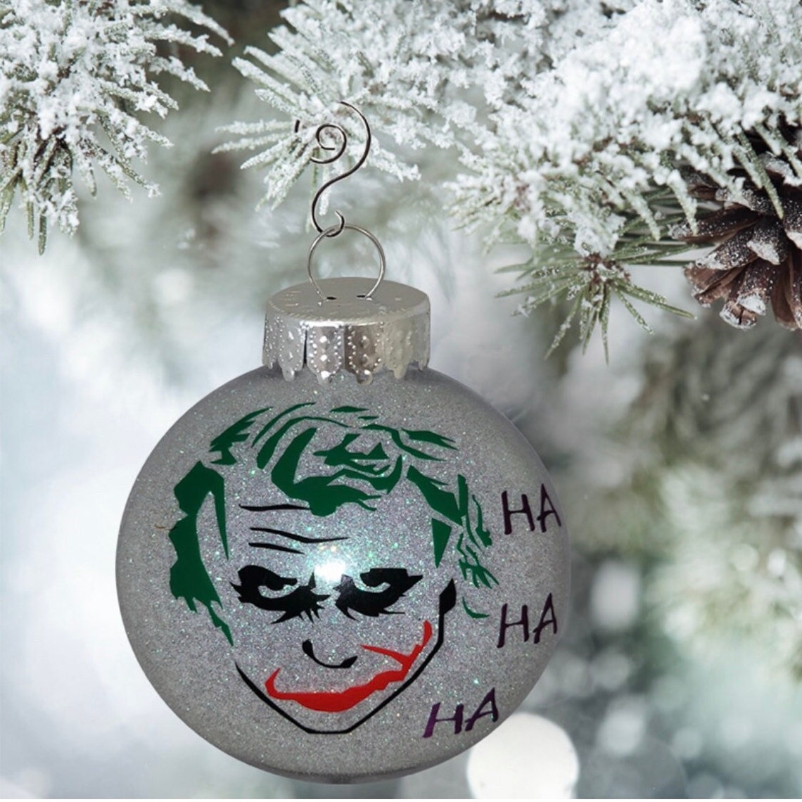 Personalized Custom Unique Joker Christmas Ornaments Joker Etsy
