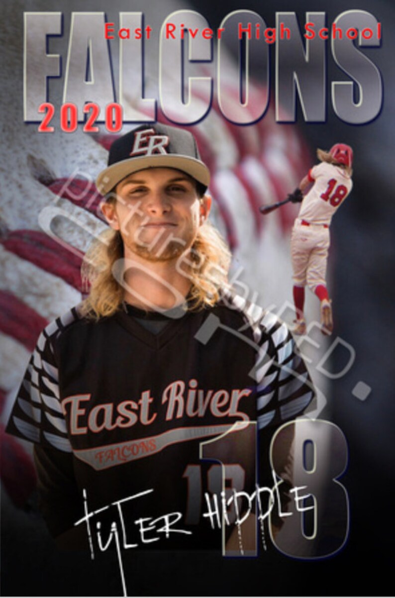 Printed Vinyl Baseball Custom Sports Banner Senior Sports Etsy