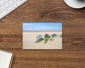Standard Postcard - Wells-next-the-sea pastel beach huts on the north Norfolk coast
