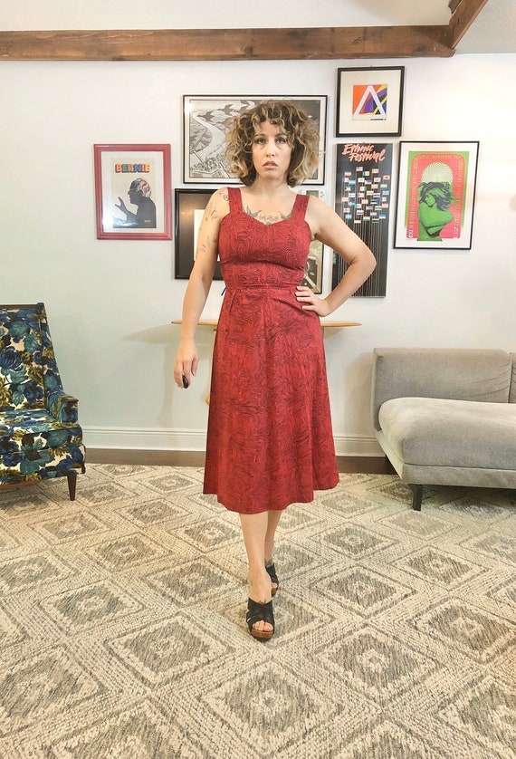 Novelty Print 50s Dress