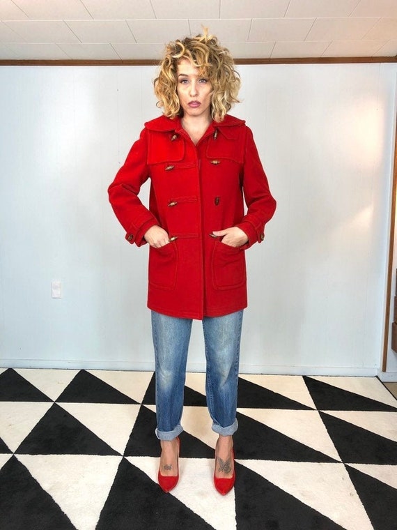 1940s Chippewa Red Wool Coat