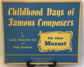 Vintage Sheet Music Childhood Days of Famous Composers: The Child Mozart 1944 - FREE Shipping