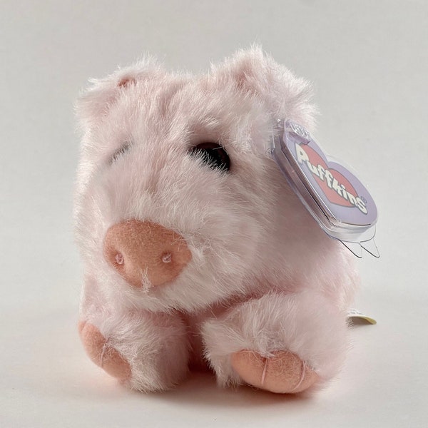 Vintage Copyright 1994 MJC - Swibco Puffkins - Percy The Pig Plush Style 6617 - Free Shipping