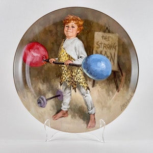 Vintage 1983 &quot;Johnny the Strong Man&quot; Collectible Plate